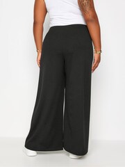 Yours Curve Black Side Stripe Wide Leg Trousers - Image 3 of 4