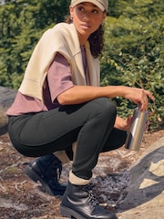 Black Elements Fleece Lined Leggings - Image 1 of 8