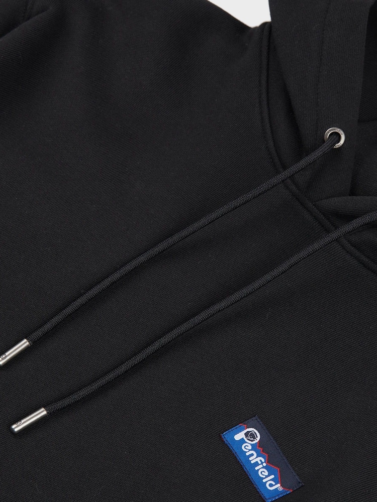 Penfield Black Mens Relaxed Fit Original Logo 100% Cotton Hoodie - Image 6 of 6