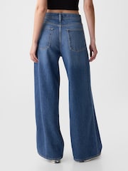Gap Blue Distressed Knee Mid Rise UltraSoft Baggy Jeans - Image 2 of 7
