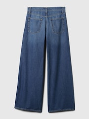 Gap Blue Distressed Knee Mid Rise UltraSoft Baggy Jeans - Image 7 of 7