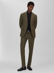 Oscar Jacobson Slim Fit Cotton Trousers - Image 3 of 5