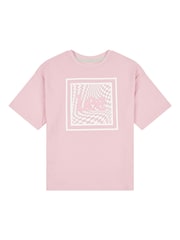 Lee Pink Girls Boxy Fit 100% Cotton Check Graphic T-Shirt - Image 7 of 9
