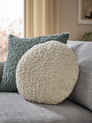 Ivory Cosy Texture Round Cushion - Image 1 of 4