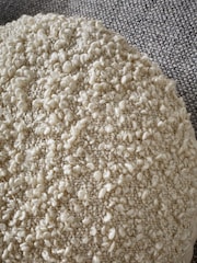 Ivory Cosy Texture Round Cushion - Image 2 of 4