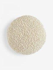 Ivory Cosy Texture Round Cushion - Image 3 of 4