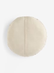 Ivory Cosy Texture Round Cushion - Image 4 of 4