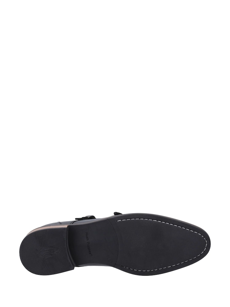 Hush Puppies Black David Leather Monk Shoes - Image 4 of 4 Hush Puppies Black David Leather Monk Shoes - Image 4 of 4