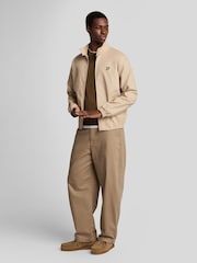 Lyle & Scott Tan Brown Cotton Merino Crew Neck Jumper - Image 2 of 5