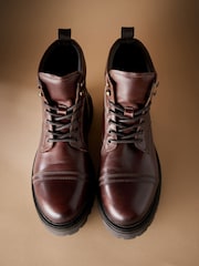 Brown Signature Toe Cap Boots - Image 5 of 7