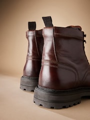 Brown Signature Toe Cap Boots - Image 6 of 7