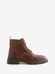 Brown Signature Toe Cap Boots - Image 7 of 7