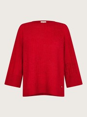 Monsoon Red San Mixed Knit Jumper - Image 5 of 5