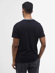 Barbour® Black Marlton Contract Collar 100% Cotton T-Shirt - Image 3 of 6