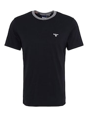 Barbour® Black Marlton Contract Collar 100% Cotton T-Shirt - Image 6 of 6