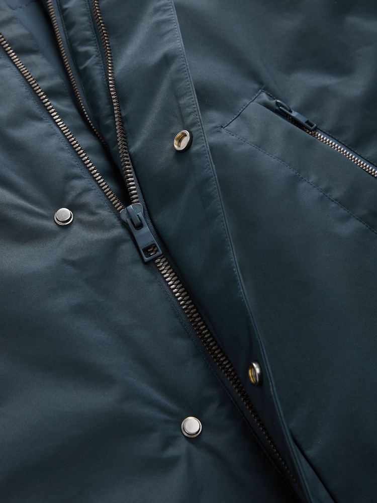 Темно-синий - Waterproof Padded 3 in 1 Signature Hooded Coat - Image 10 of 10