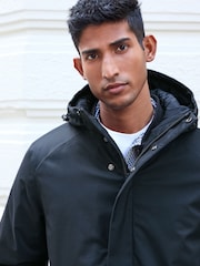 Темно-синий - Waterproof Padded 3 in 1 Signature Hooded Coat - Image 5 of 10
