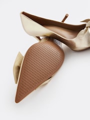 Gold Forever Comfort® Leather Bow Mid Court Shoes - Image 9 of 9