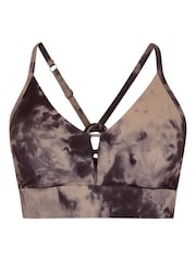 Sweaty Betty Mocha Brown Spray Dye Supersoft Strappy Back Bra - Image 7 of 7
