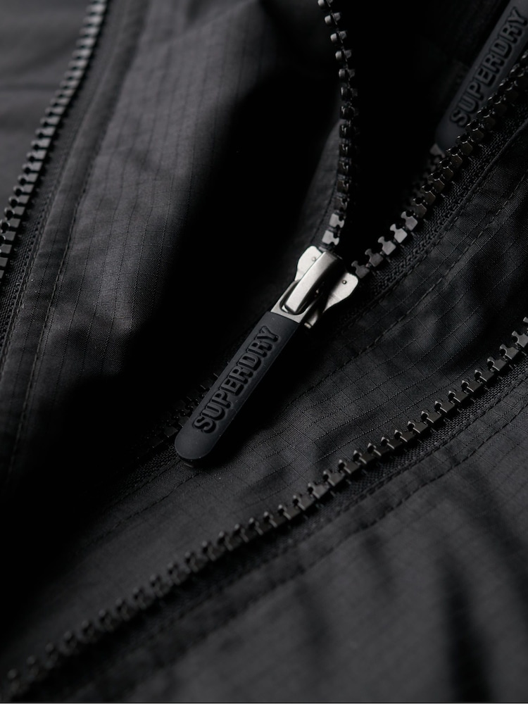 Superdry Black Hooded Mountain SD Windbreaker Jacket - Image 7 of 7
