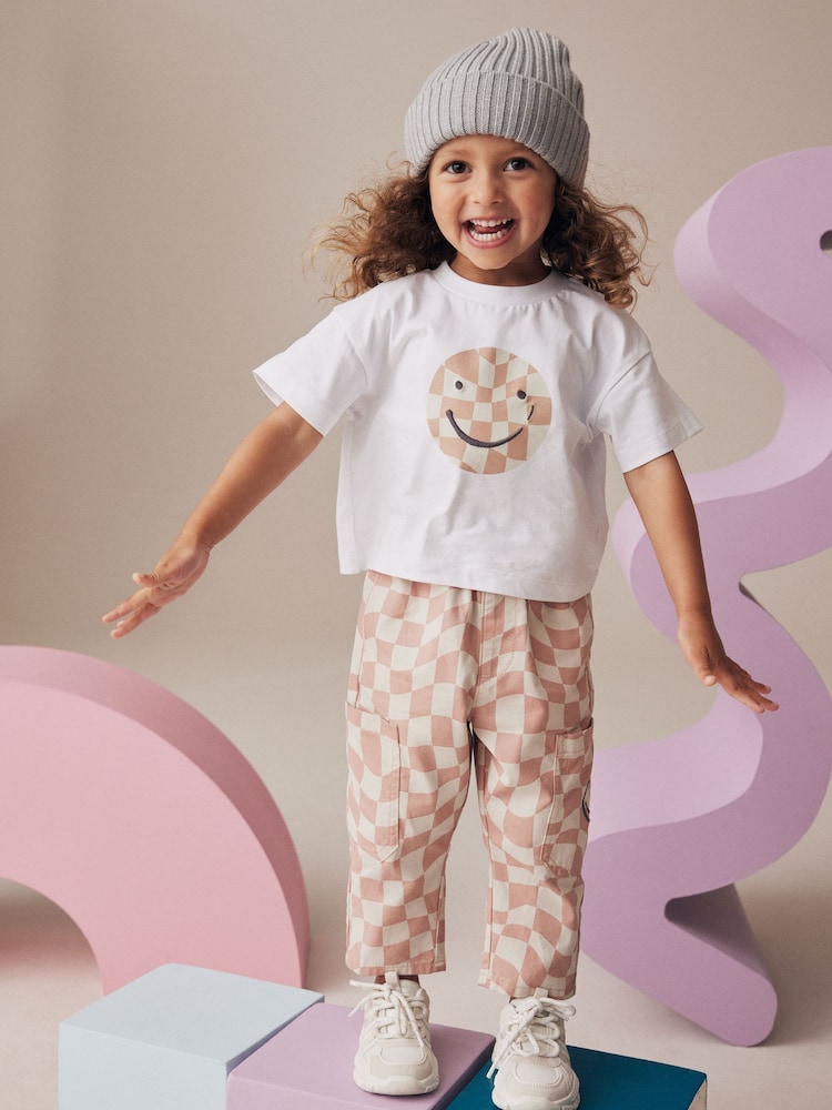 Pink 100% Cotton T-Shirts And Trousers Set (3mths-7yrs) - Image 1 of 9