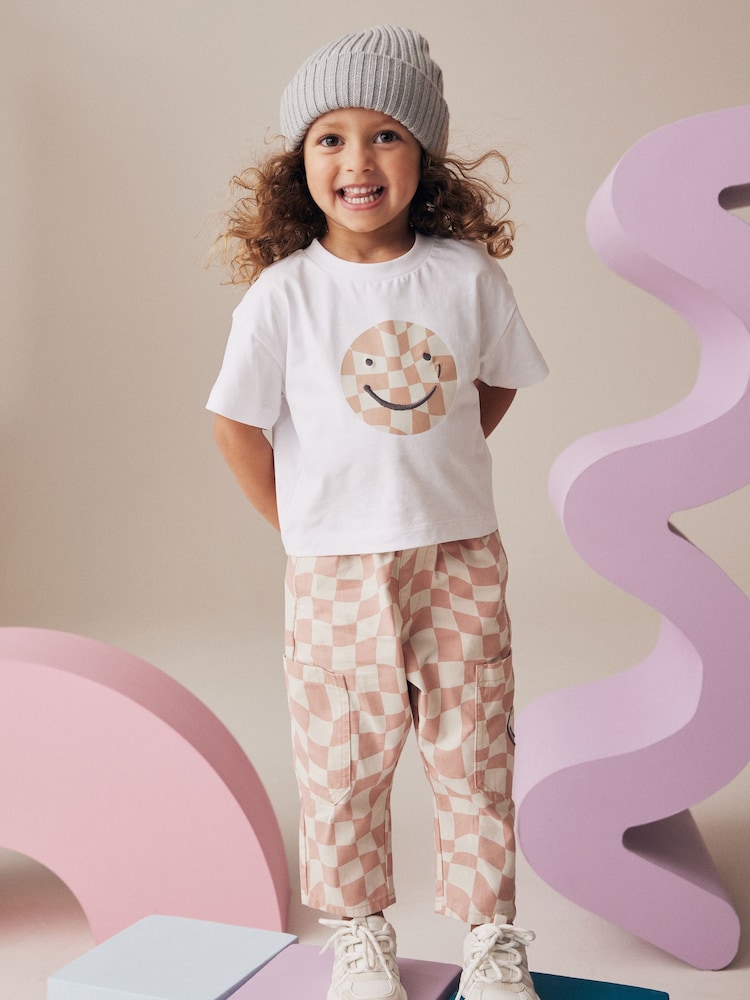 Pink 100% Cotton T-Shirts And Trousers Set (3mths-7yrs) - Image 2 of 9
