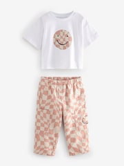Pink 100% Cotton T-Shirts And Trousers Set (3mths-7yrs) - Image 6 of 9