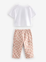 Pink 100% Cotton T-Shirts And Trousers Set (3mths-7yrs) - Image 7 of 9