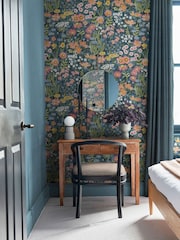 Graham & Brown Blue Wallflower Wallpaper Sample - Image 1 of 3