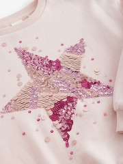 Pretty Pink Sequin Star Sweatshirt (3-16yrs) - Image 6 of 8