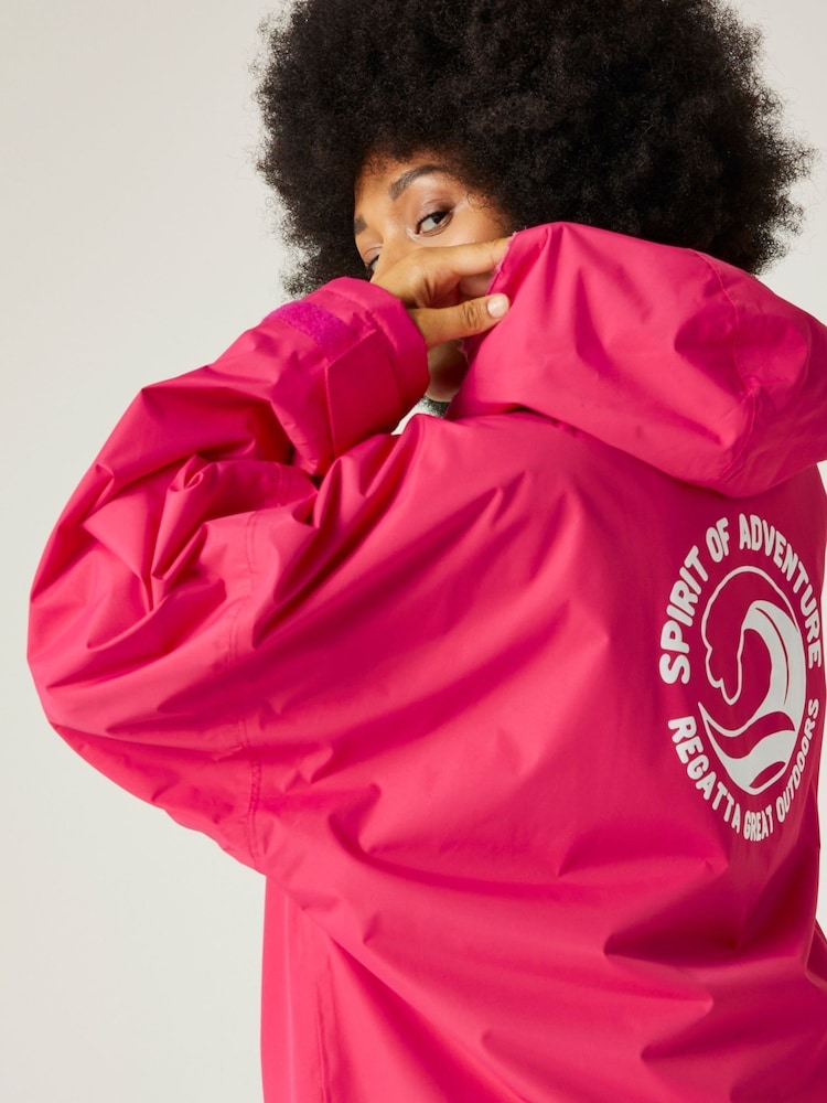 Regatta Pink Adult Waterproof Changing Robe - Image 3 of 10