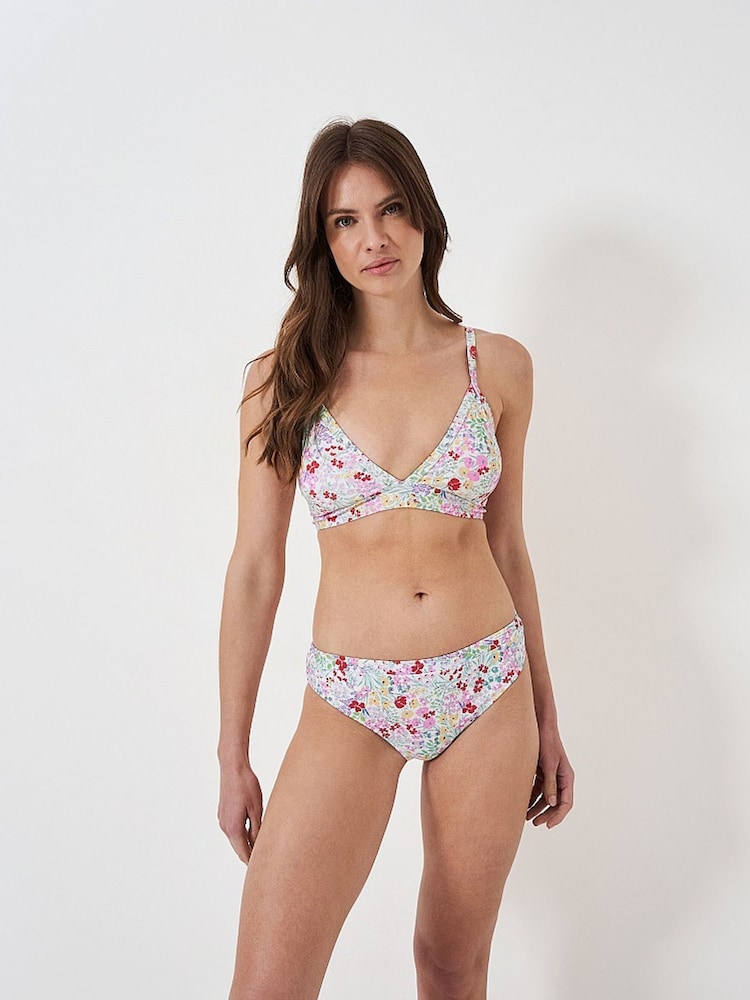 Crew Clothing Pink Triangle  Bikini Top - Image 5 of 5