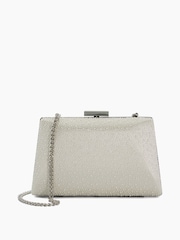 Dune London Cream Because Box Wedding Clutch Bag - Image 2 of 5