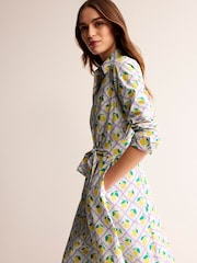 Boden Cream Amy 100% Cotton Midi Shirt Dress - Image 4 of 6