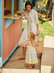 Boden Cream Amy 100% Cotton Midi Shirt Dress - Image 5 of 6