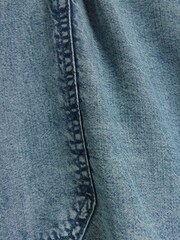River Island Blue Curve Denim Casual Relaxed Shorts - Image 4 of 4