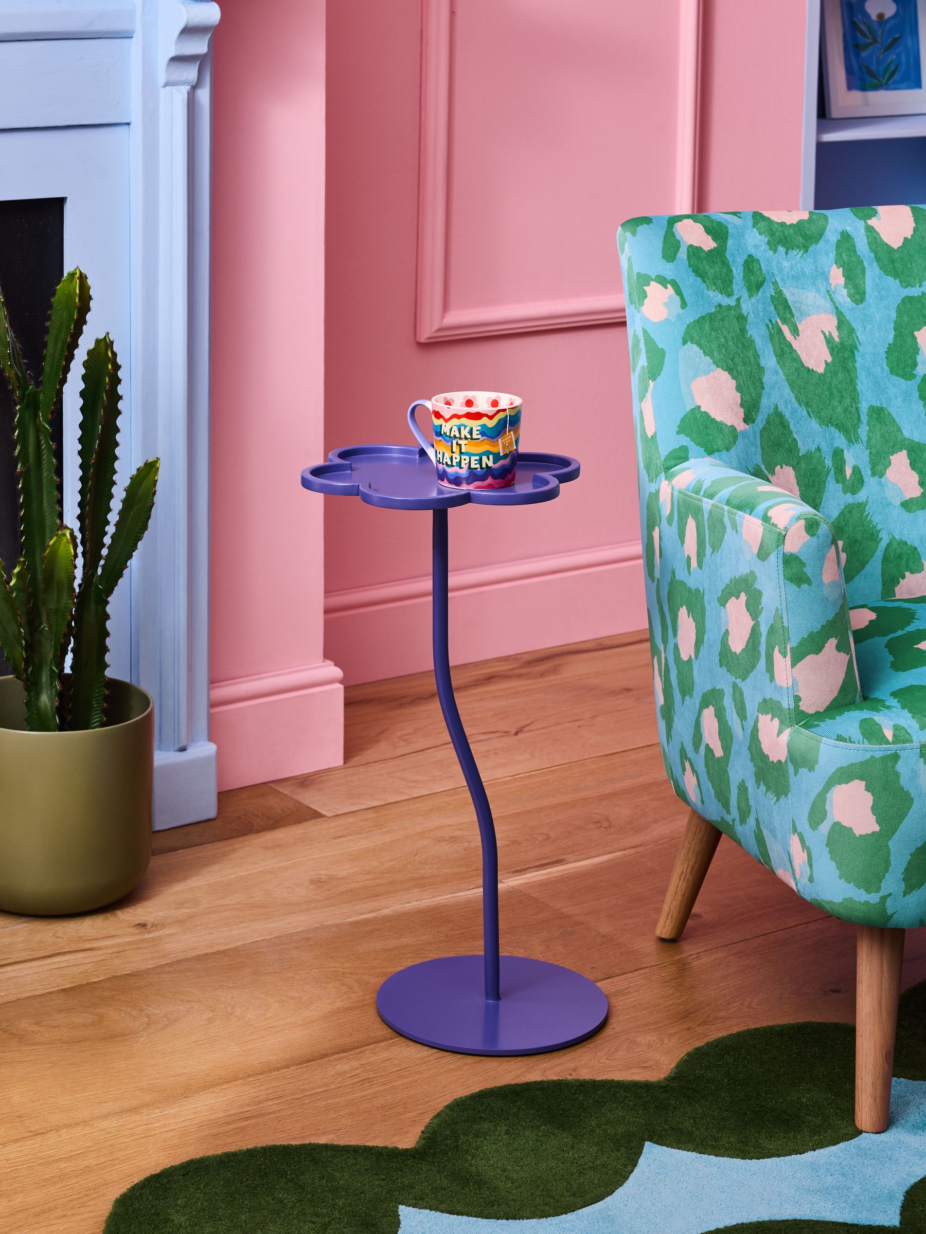 Purple accent table discount