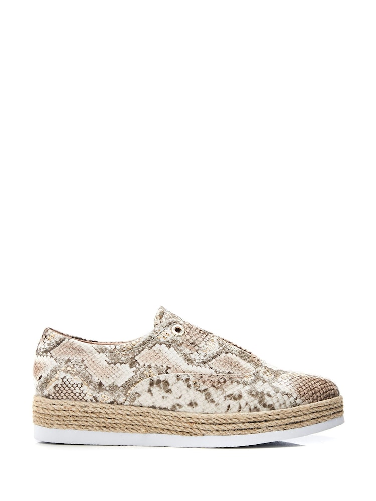 Moda in Pelle Green Felicie Trainer Style Espadrille Shoes - Image 1 of 4