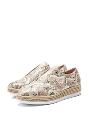 Moda in Pelle Green Felicie Trainer Style Espadrille Shoes - Image 2 of 4