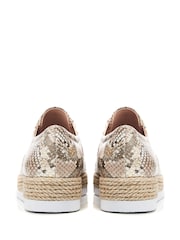 Moda in Pelle Green Felicie Trainer Style Espadrille Shoes - Image 3 of 4