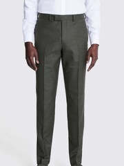 MOSS Green Tailored Fit Army Performance Trousers - Image 1 of 3