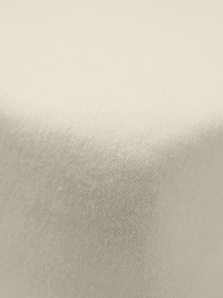 Catherine Lansfield Cream 100% Cotton Fitted Sheet - Image 2 of 2