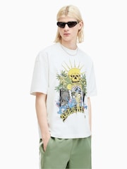 AllSaints White Fest Crew Neck T-Shirt - Image 1 of 7