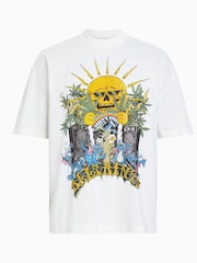 AllSaints White Fest Crew Neck T-Shirt - Image 7 of 7