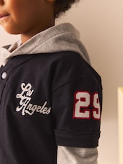 Black/White Varsity Hoodie and Joggers Set (3mths-7yrs) - Image 5 of 6