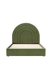 Gallery Home Green Hawes Upholstered Velvet Bed - Image 3 of 4