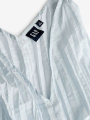 Gap Grey Pleated V Neck Cinched Sleeveless Top - Image 3 of 5