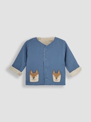 JoJo Maman Bébé Denim Baby Fox Velour Set 3 Piece - Image 10 of 11