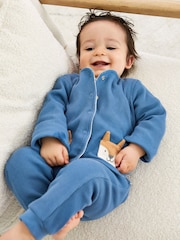 JoJo Maman Bébé Denim Baby Fox Velour Set 3 Piece - Image 3 of 11