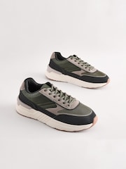 Kaki zelena - Nylon tekač čevlji - Slika 2 iz 7
